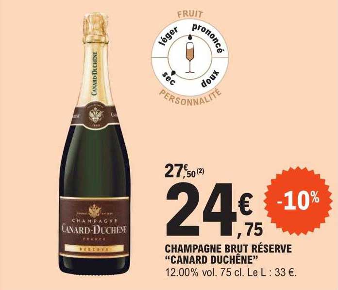 champagne brut réserve "canard duchêne"