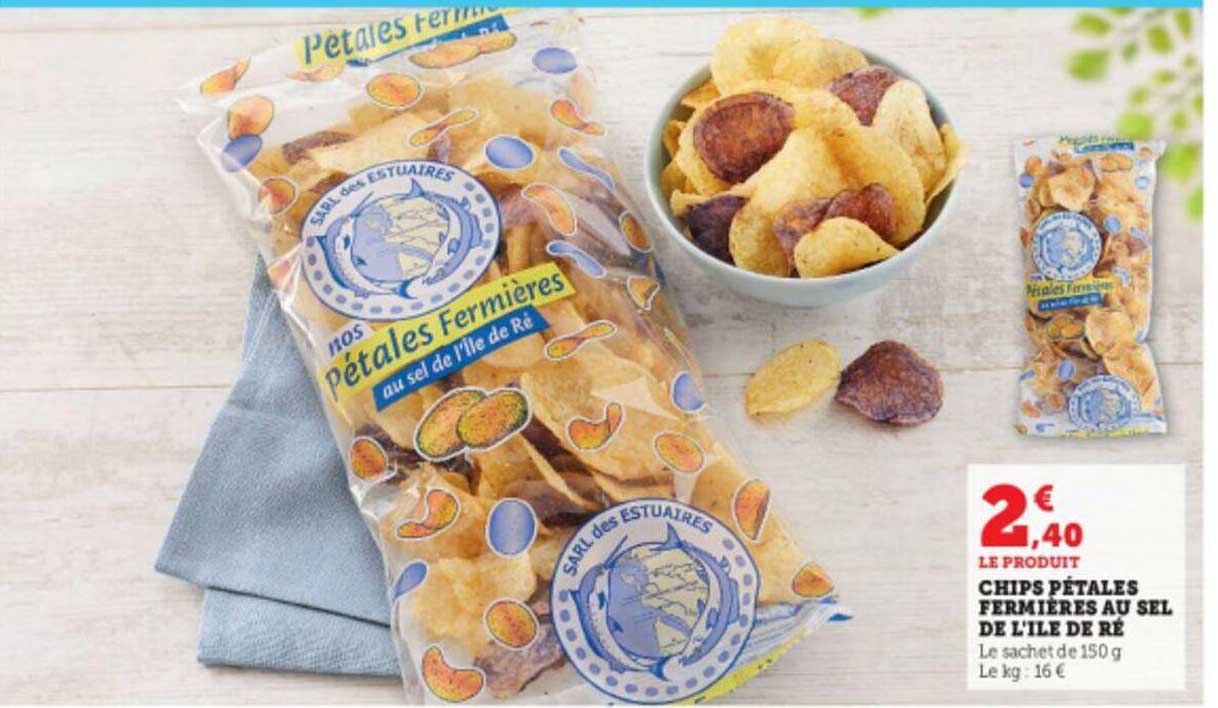 chips pétales fermières au sel de l'île de ré