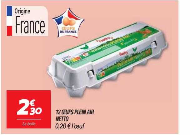 12 œufs Plein Air Netto