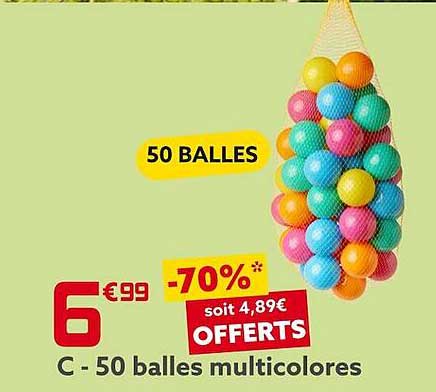 50 Balles Multicolores