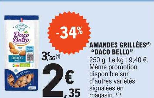 amandes grillées "daco bello"