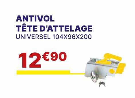 antivol tête d'attelage