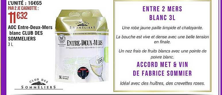 aoc entre-deux-mers blanc club des sommeliers