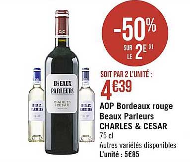 aop bordeaux rouge beaux parleurs charles & césar