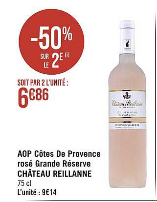 aop côtes de provence rosé grande réserve château reillanne