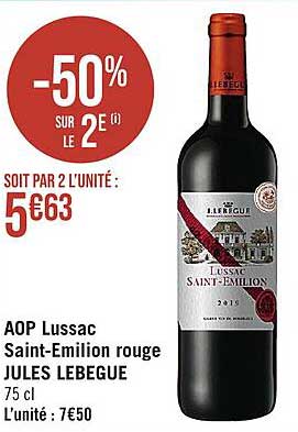 aop lussac saint-émilion rouge jules lebegue