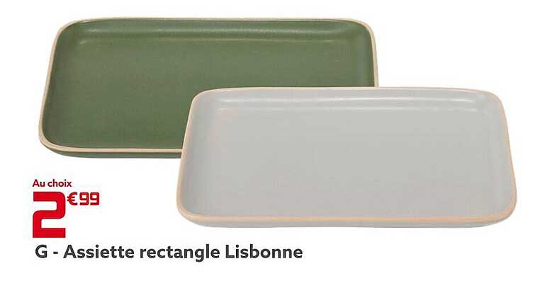 assiette rectangle lisbonne