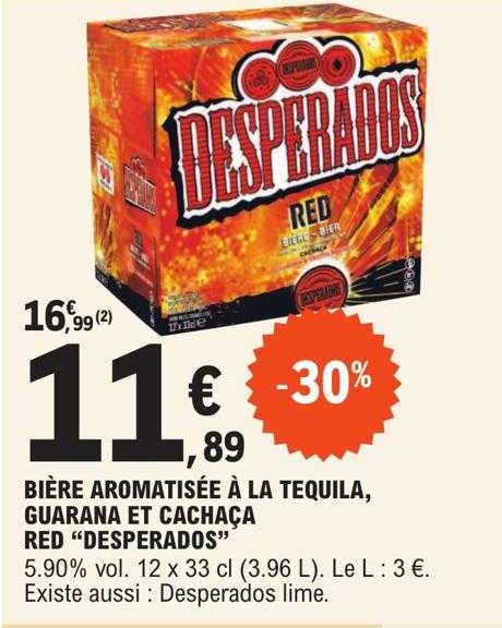 bière aromatisée à la tequila, guarana et cachaça red "desperados"
