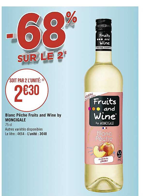 blanc pêche fruits and wine by moncigale