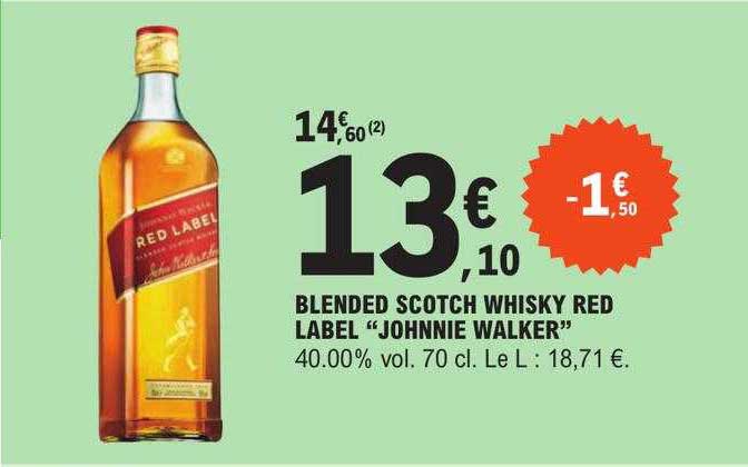 blended scotch whisky red label "johnnie walker"