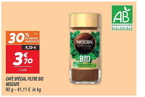Café Spécial Filtre Bio Nescafé