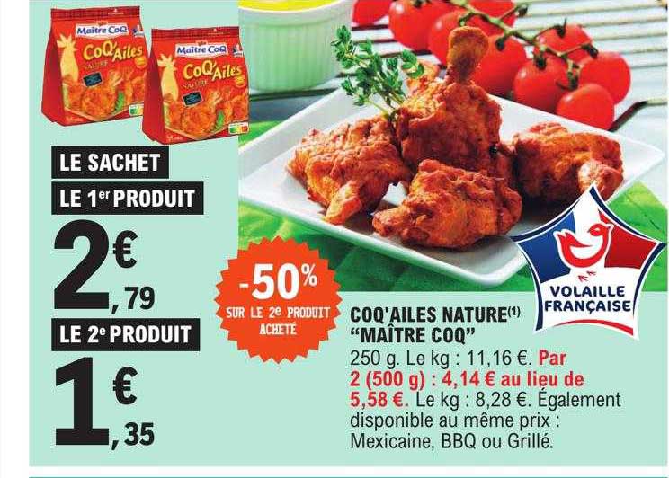 coq'ailes nature "maître coq"