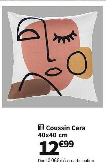 coussin cara 40 x 40 cm