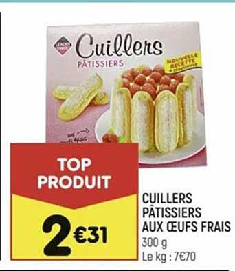 cuillers pâtissiers aux œufs frais