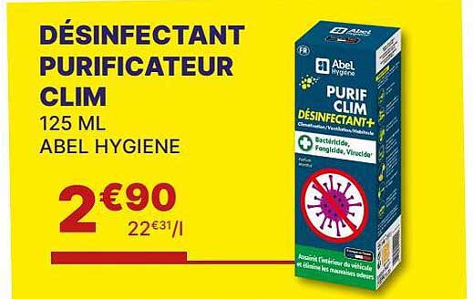 désinfectant purificateur clim abel