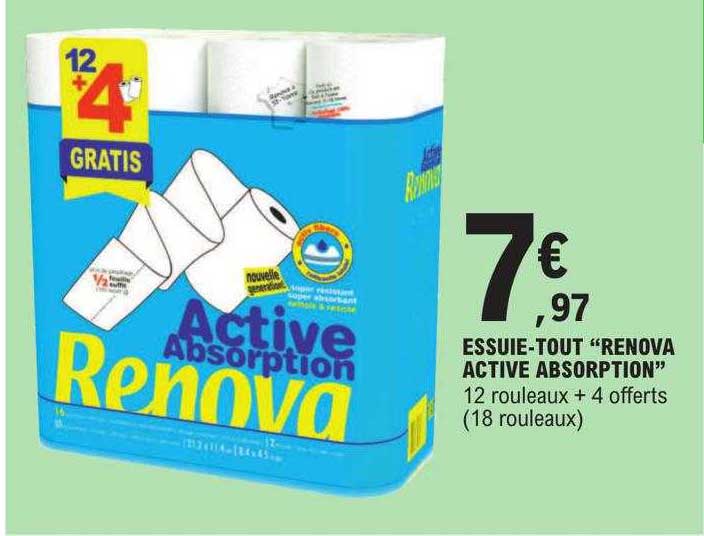 essuie-tout "renova active absorption"