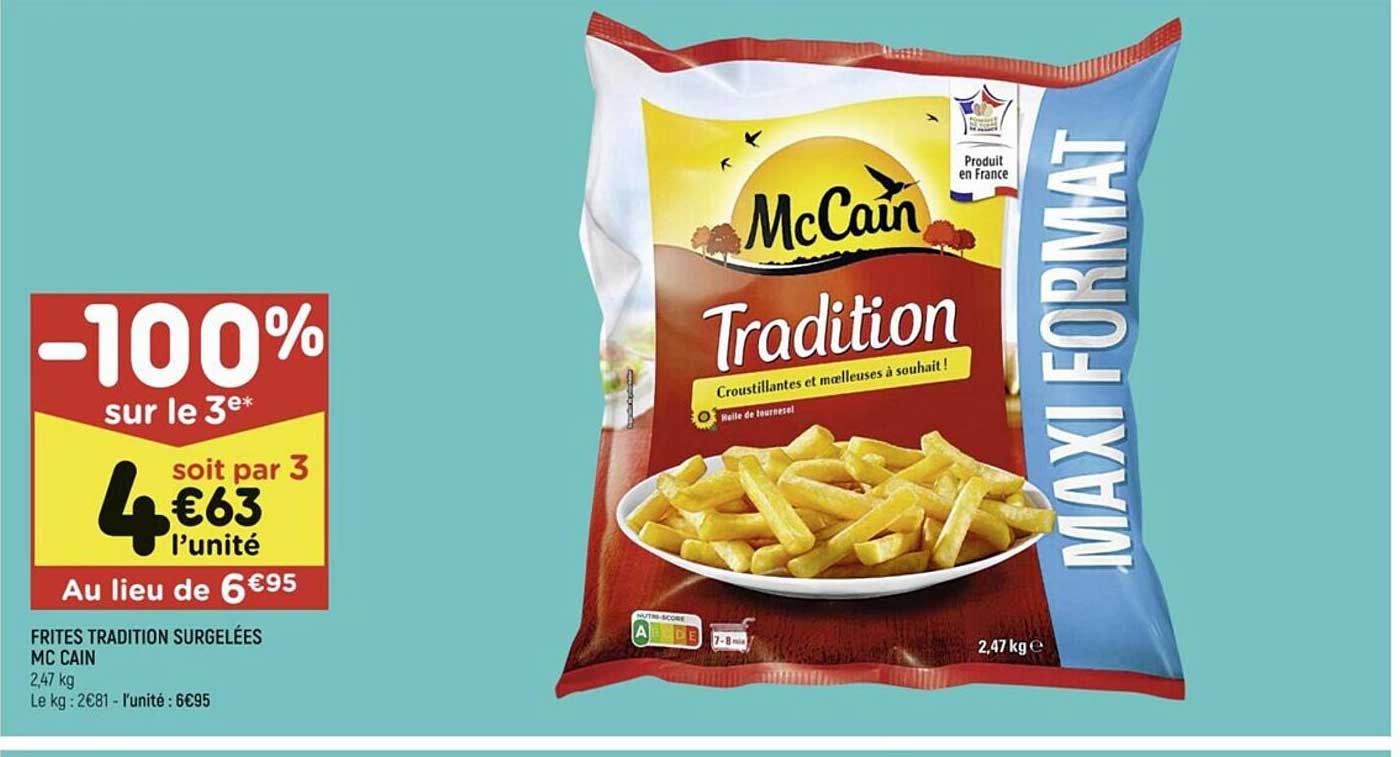 frites tradition surgelées mc cain