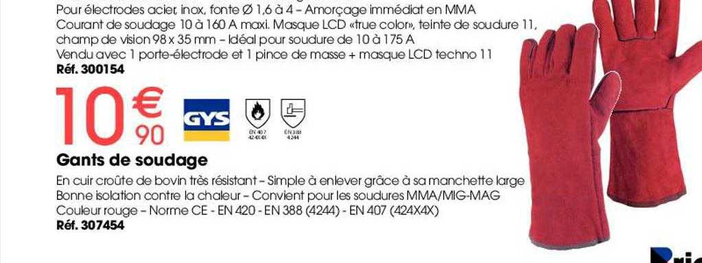 gants de soudage gys