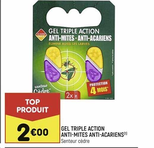 gel triple action anti-mites anti-acariens