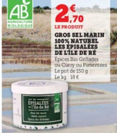 gros sel marin 100% naturel les épisalées de l'île de ré