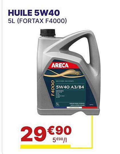 Huile 5w40 Areca