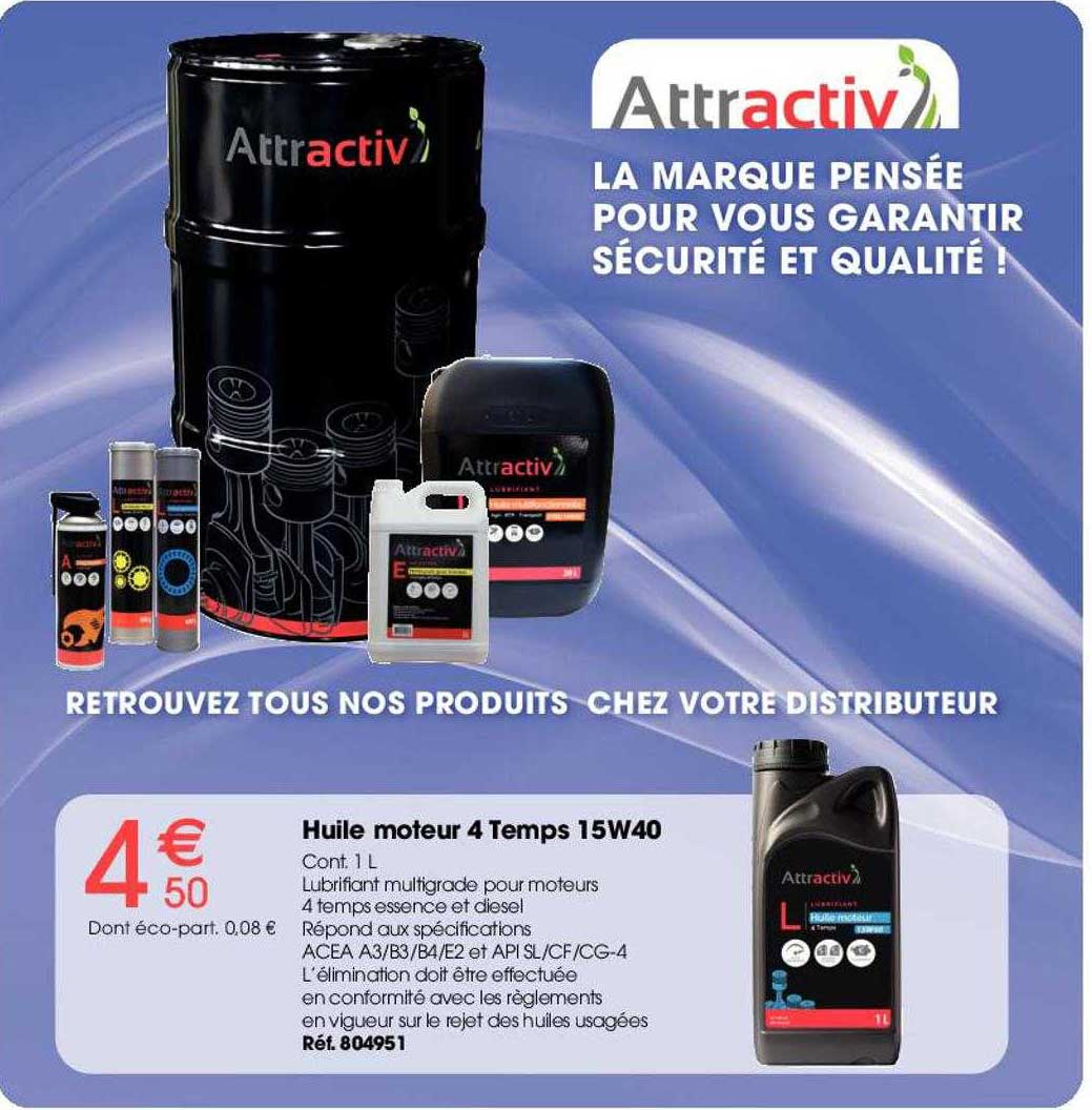 huile moteur 4 temps 15w40