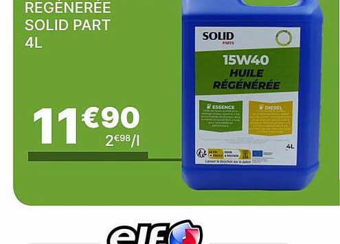 huile régénérée 15w40