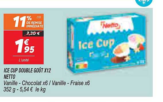 Ice Cup Double Goût X 12 Netto