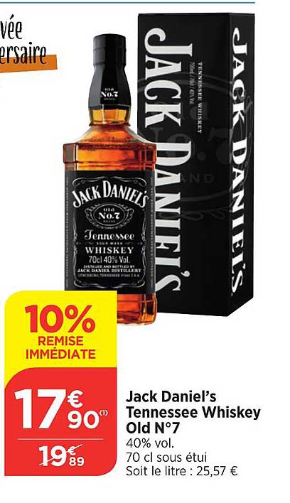 jack daniel's tennessee whiskey old n°7