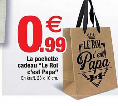 la pochette cadeau "le roi c'est papa"