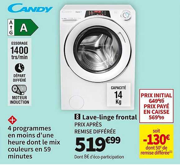 lave-linge frontal candy