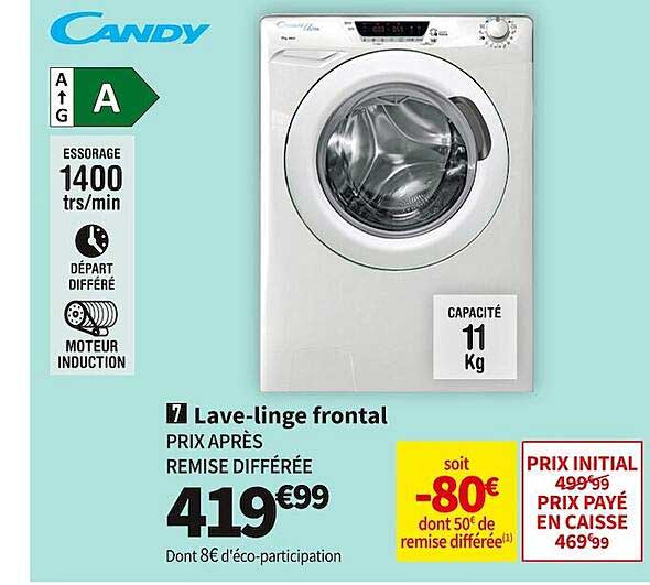 lave-linge frontal candy