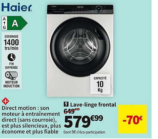 lave-linge frontal haier