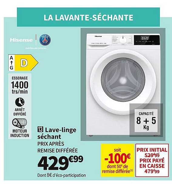 lave-linge séchant hisense