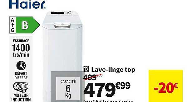 lave-linge top haier