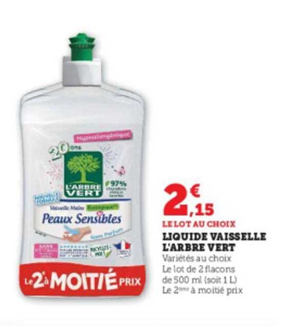 liquide vaisselle l'arbre vert