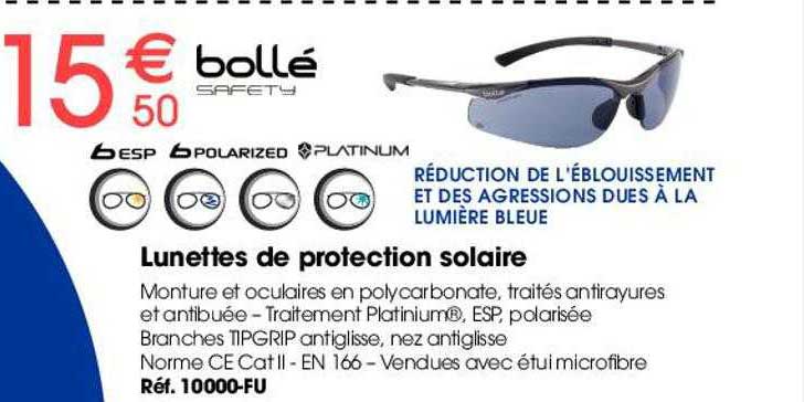 lunettes de protection solaire bollé safety