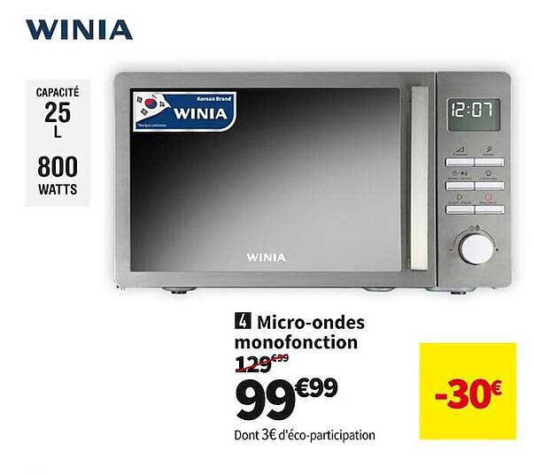 Micro-ondes Monofonction Winia