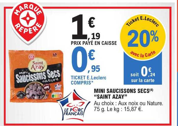 mini saucissons secs "saint azay"