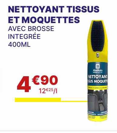 nettoyant tissus et moquettes avec brosse integrée