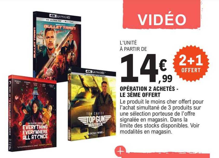 opération 2 achetés - le 3ème offert