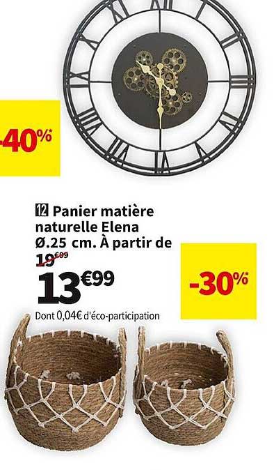 panier matière naturelle elena ø 25 cm