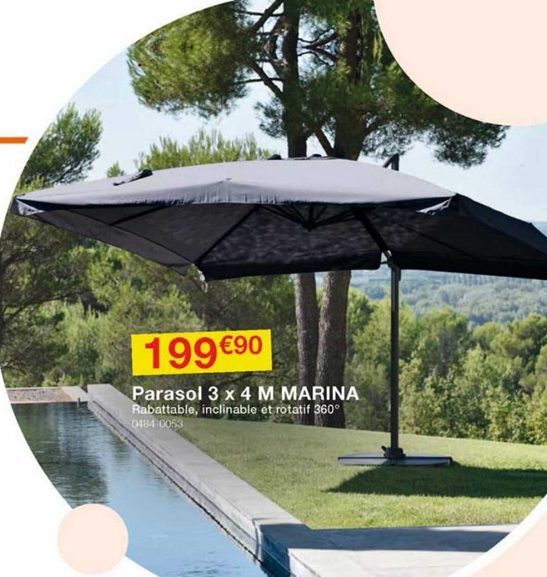 parasol 3 x 4 m marina