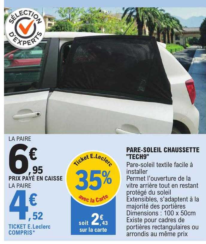 pare-soleil chaussette "tech9"