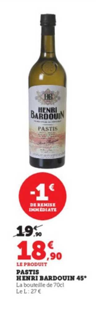 pastis henri bardouin 45°
