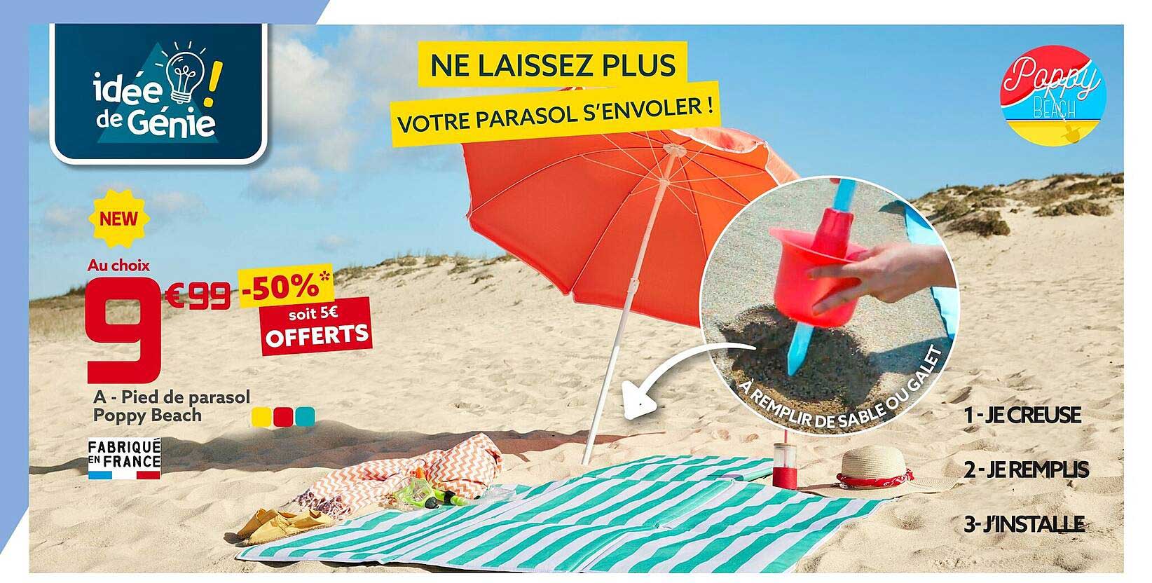 pied de parasol poppy beach