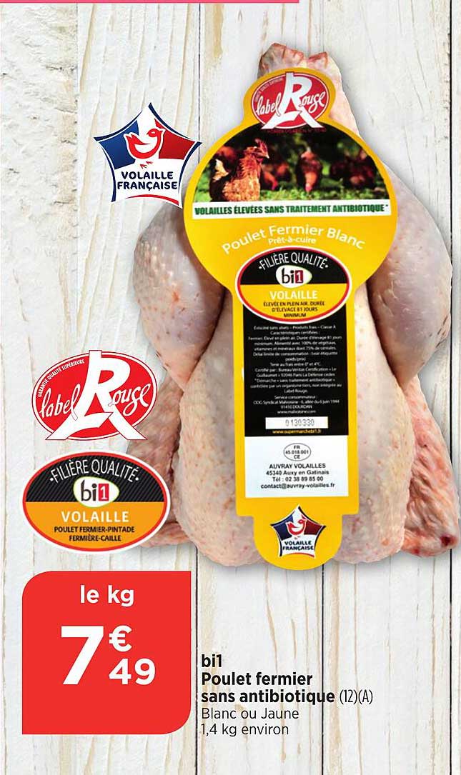 poulet fermier sans antibiotique bi1