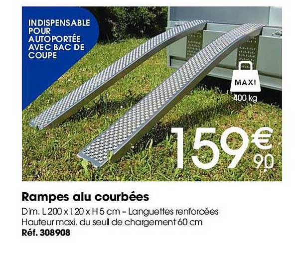rampes alu courbées