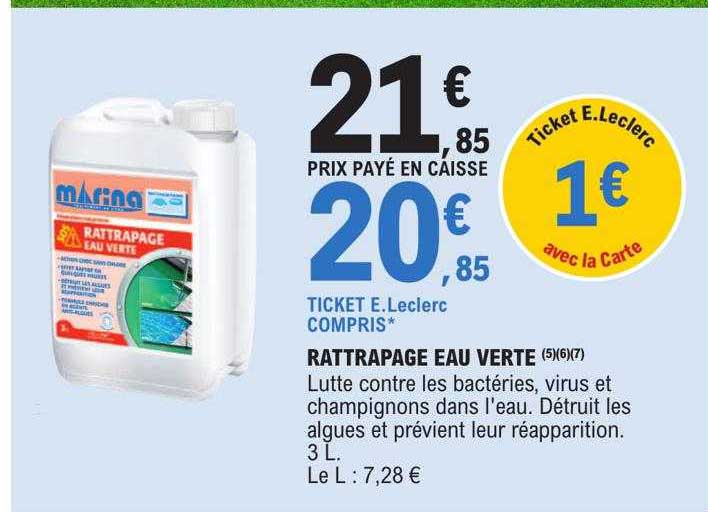 rattrapage eau verte marina