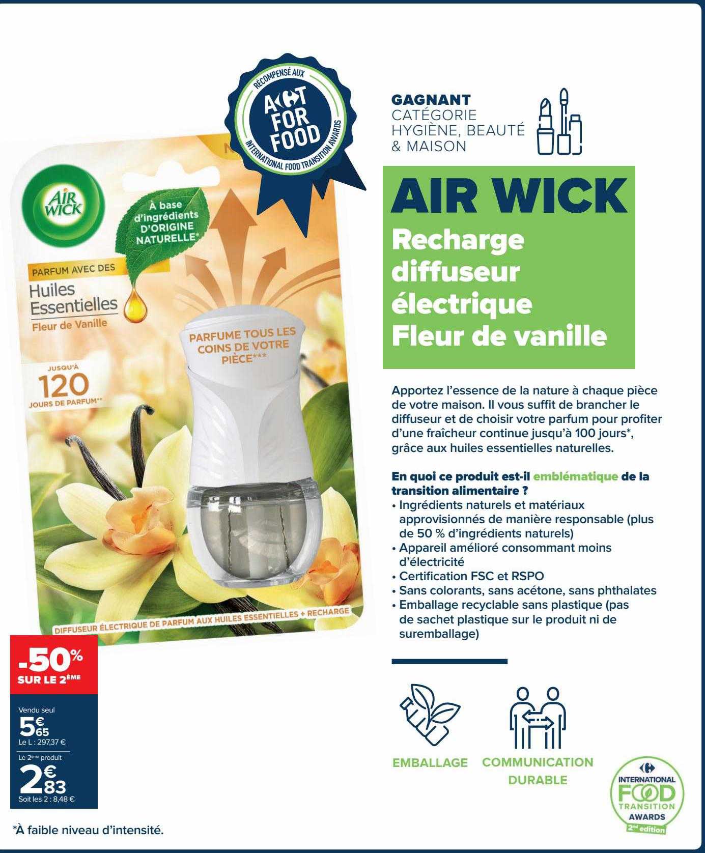recharge diffuseur électrique fleur de vanille air wick
